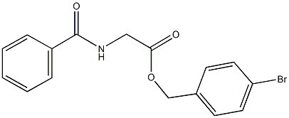4-bromobenzyl (benzoylamino)acetate Structure