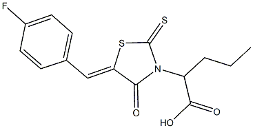 2-[5-(4-fluorobenzylidene)-4-oxo-2-thioxo-1,3-thiazolidin-3-yl]pentanoic acid Structure