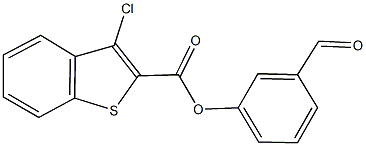3-formylphenyl 3-chloro-1-benzothiophene-2-carboxylate Structure