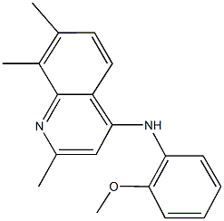 N-(2-methoxyphenyl)-2,7,8-trimethyl-4-quinolinamine 结构式