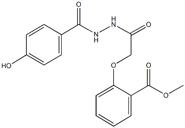 methyl 2-{2-[2-(4-hydroxybenzoyl)hydrazino]-2-oxoethoxy}benzoate Struktur