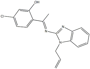 2-[N-(1-allyl-1H-benzimidazol-2-yl)ethanimidoyl]-5-chlorophenol Structure