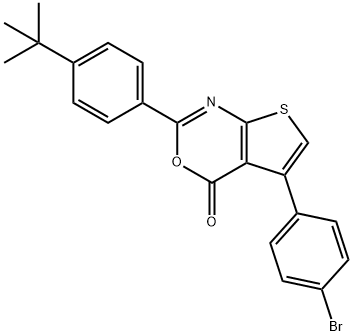 5-(4-bromophenyl)-2-(4-tert-butylphenyl)-4H-thieno[2,3-d][1,3]oxazin-4-one,342378-65-8,结构式