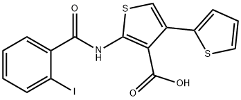 2-[(2-iodobenzoyl)amino]-2',4-bithiophene-3-carboxylic acid Struktur