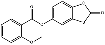 2-oxo-1,3-benzoxathiol-5-yl 2-methoxybenzoate Struktur
