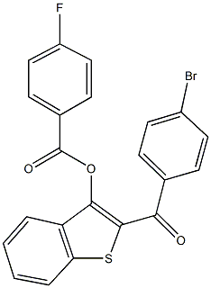 2-(4-bromobenzoyl)-1-benzothien-3-yl 4-fluorobenzoate Structure