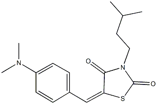 5-[4-(dimethylamino)benzylidene]-3-isopentyl-1,3-thiazolidine-2,4-dione Struktur
