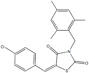 5-(4-chlorobenzylidene)-3-(mesitylmethyl)-1,3-thiazolidine-2,4-dione|