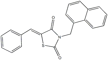 5-benzylidene-3-(1-naphthylmethyl)-1,3-thiazolidine-2,4-dione Structure