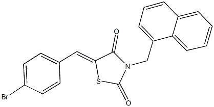 5-(4-bromobenzylidene)-3-(1-naphthylmethyl)-1,3-thiazolidine-2,4-dione Structure