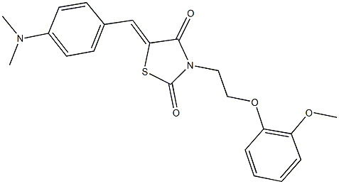 342381-70-8 5-[4-(dimethylamino)benzylidene]-3-[2-(2-methoxyphenoxy)ethyl]-1,3-thiazolidine-2,4-dione