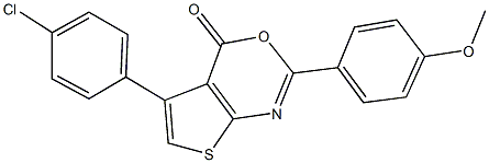 5-(4-chlorophenyl)-2-(4-methoxyphenyl)-4H-thieno[2,3-d][1,3]oxazin-4-one 结构式