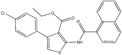 ethyl 4-(4-chlorophenyl)-2-(1-naphthoylamino)-3-thiophenecarboxylate 结构式