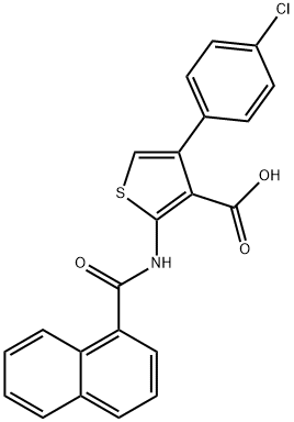 4-(4-chlorophenyl)-2-(1-naphthoylamino)-3-thiophenecarboxylic acid Structure