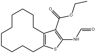 ethyl 2-(formylamino)-4,5,6,7,8,9,10,11,12,13-decahydrocyclododeca[b]thiophene-3-carboxylate Structure