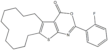 342382-77-8 2-(2-fluorophenyl)-5,6,7,8,9,10,11,12,13,14-decahydro-4H-cyclododeca[4,5]thieno[2,3-d][1,3]oxazin-4-one