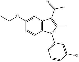 1-[1-(3-chlorophenyl)-5-ethoxy-2-methyl-1H-indol-3-yl]ethanone 结构式