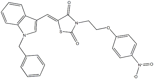 5-[(1-benzyl-1H-indol-3-yl)methylene]-3-(2-{4-nitrophenoxy}ethyl)-1,3-thiazolidine-2,4-dione|