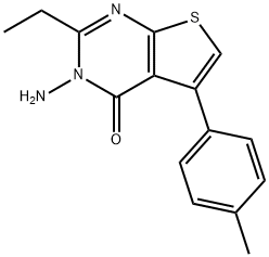 3-amino-2-ethyl-5-(4-methylphenyl)thieno[2,3-d]pyrimidin-4(3H)-one,342383-96-4,结构式