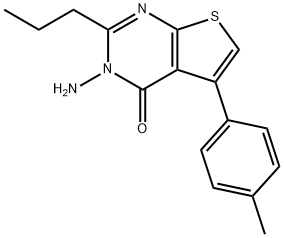 3-amino-5-(4-methylphenyl)-2-propylthieno[2,3-d]pyrimidin-4(3H)-one 结构式