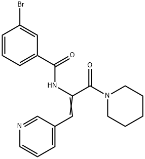 3-bromo-N-[1-(1-piperidinylcarbonyl)-2-(3-pyridinyl)vinyl]benzamide|