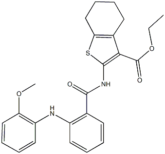 342384-23-0 ethyl 2-{[2-(2-methoxyanilino)benzoyl]amino}-4,5,6,7-tetrahydro-1-benzothiophene-3-carboxylate