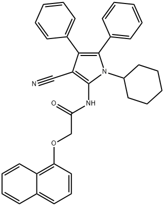 N-(3-cyano-1-cyclohexyl-4,5-diphenyl-1H-pyrrol-2-yl)-2-(1-naphthyloxy)acetamide|