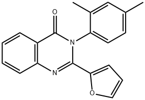 3-(2,4-dimethylphenyl)-2-(2-furyl)-4(3H)-quinazolinone 化学構造式