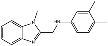 N-(3,4-dimethylphenyl)-N-[(1-methyl-1H-benzimidazol-2-yl)methyl]amine,342384-59-2,结构式