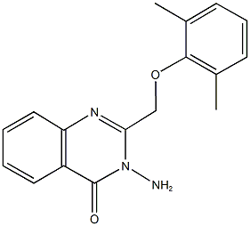 3-amino-2-[(2,6-dimethylphenoxy)methyl]-4(3H)-quinazolinone Structure