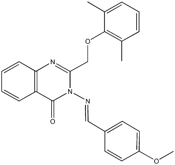 342384-65-0 2-[(2,6-dimethylphenoxy)methyl]-3-[(4-methoxybenzylidene)amino]-4(3H)-quinazolinone