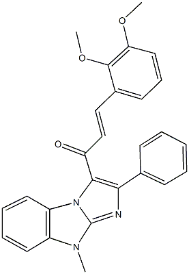 3-(2,3-dimethoxyphenyl)-1-(9-methyl-2-phenyl-9H-imidazo[1,2-a]benzimidazol-3-yl)-2-propen-1-one,342385-17-5,结构式