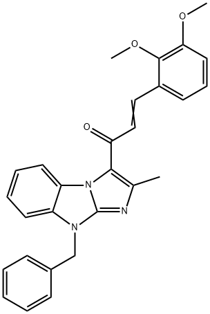 1-(9-benzyl-2-methyl-9H-imidazo[1,2-a]benzimidazol-3-yl)-3-(2,3-dimethoxyphenyl)-2-propen-1-one 结构式