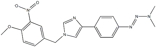 4-[4-(3,3-dimethyl-1-triazenyl)phenyl]-1-{3-nitro-4-methoxybenzyl}-1H-imidazole Structure