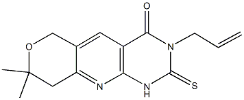 3-allyl-8,8-dimethyl-2-thioxo-1,2,3,6,8,9-hexahydro-4H-pyrano[3',4':5,6]pyrido[2,3-d]pyrimidin-4-one|