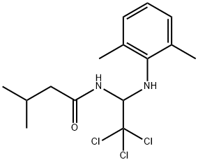 3-methyl-N-[2,2,2-trichloro-1-(2,6-dimethylanilino)ethyl]butanamide Struktur