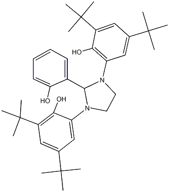 2,4-ditert-butyl-6-[3-(3,5-ditert-butyl-2-hydroxyphenyl)-2-(2-hydroxyphenyl)-1-imidazolidinyl]phenol Structure