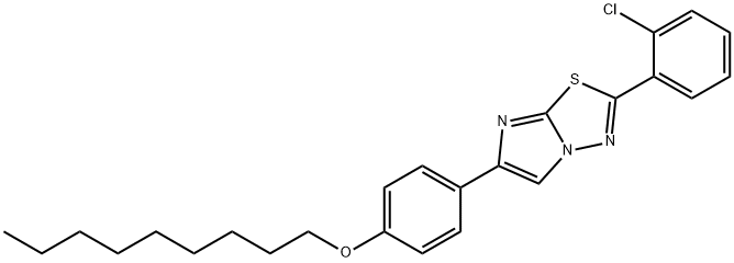 2-(2-chlorophenyl)-6-[4-(nonyloxy)phenyl]imidazo[2,1-b][1,3,4]thiadiazole 化学構造式