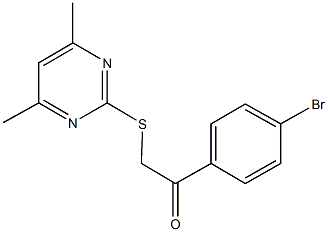 1-(4-bromophenyl)-2-[(4,6-dimethyl-2-pyrimidinyl)sulfanyl]ethanone Structure