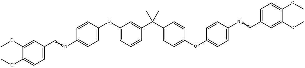 N-(3,4-dimethoxybenzylidene)-N-(4-{3-[1-(4-{4-[(3,4-dimethoxybenzylidene)amino]phenoxy}phenyl)-1-methylethyl]phenoxy}phenyl)amine Structure