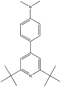 4-(2,6-ditert-butyl-4-pyridinyl)-N,N-dimethylaniline 化学構造式