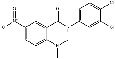 N-(3,4-dichlorophenyl)-2-(dimethylamino)-5-nitrobenzamide 结构式