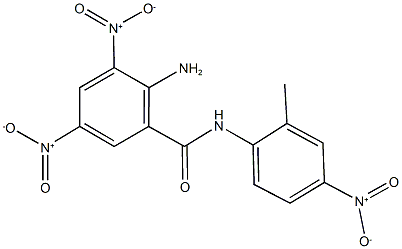 2-amino-3,5-bisnitro-N-{4-nitro-2-methylphenyl}benzamide Structure