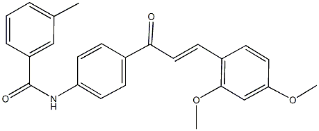 N-{4-[3-(2,4-dimethoxyphenyl)acryloyl]phenyl}-3-methylbenzamide Structure