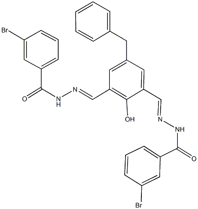 342389-09-7 N'-{5-benzyl-3-[2-(3-bromobenzoyl)carbohydrazonoyl]-2-hydroxybenzylidene}-3-bromobenzohydrazide