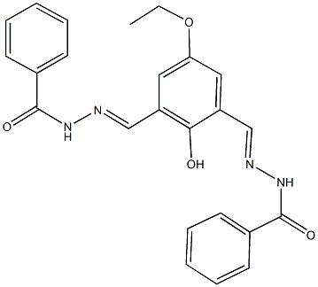 N'-[3-(2-benzoylcarbohydrazonoyl)-5-ethoxy-2-hydroxybenzylidene]benzohydrazide 结构式