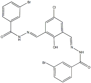 3-bromo-N'-{3-[2-(3-bromobenzoyl)carbohydrazonoyl]-5-chloro-2-hydroxybenzylidene}benzohydrazide,342389-14-4,结构式