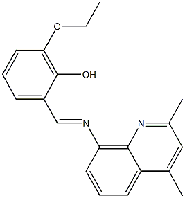 2-{[(2,4-dimethyl-8-quinolinyl)imino]methyl}-6-ethoxyphenol,342389-21-3,结构式