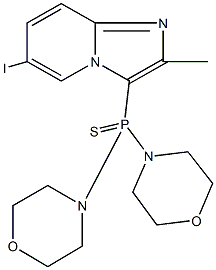 3-[di(4-morpholinyl)phosphorothioyl]-6-iodo-2-methylimidazo[1,2-a]pyridine,342389-26-8,结构式