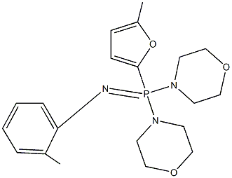 4-[(5-methyl-2-furyl)(2-methylphenyl)4-morpholinylphosphorimidoyl]morpholine Struktur